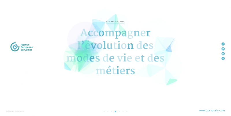 Carte de voeux interactive de l'agence parisienne du climat. sur de graphisme génératif et d'animation programmée en javascript Carte de voeux interactive de l'agence parisienne du climat. sur de graphisme génératif et d'animation programmée en javascript