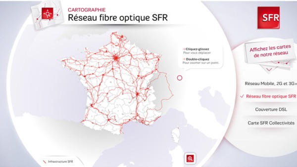 développement d'une cartographie interactive pour SFR présentée sous forme d'interface tactile