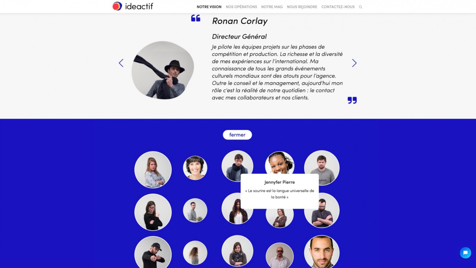 ⭐⭐⭐ Manu Lechat- Webdesigner, intégrateur, développeur Web freelance Développement front-end du site de l'agence Ideactif. Mise en page pixel-perfect et responsive. animation Svg des éléments de la charte graphique de l'agence. ⭐⭐⭐ Manu Lechat- Webdesigner, intégrateur, développeur Web freelance Développement front-end du site de l'agence Ideactif. Mise en page pixel-perfect et responsive. animation Svg des éléments de la charte graphique de l'agence.