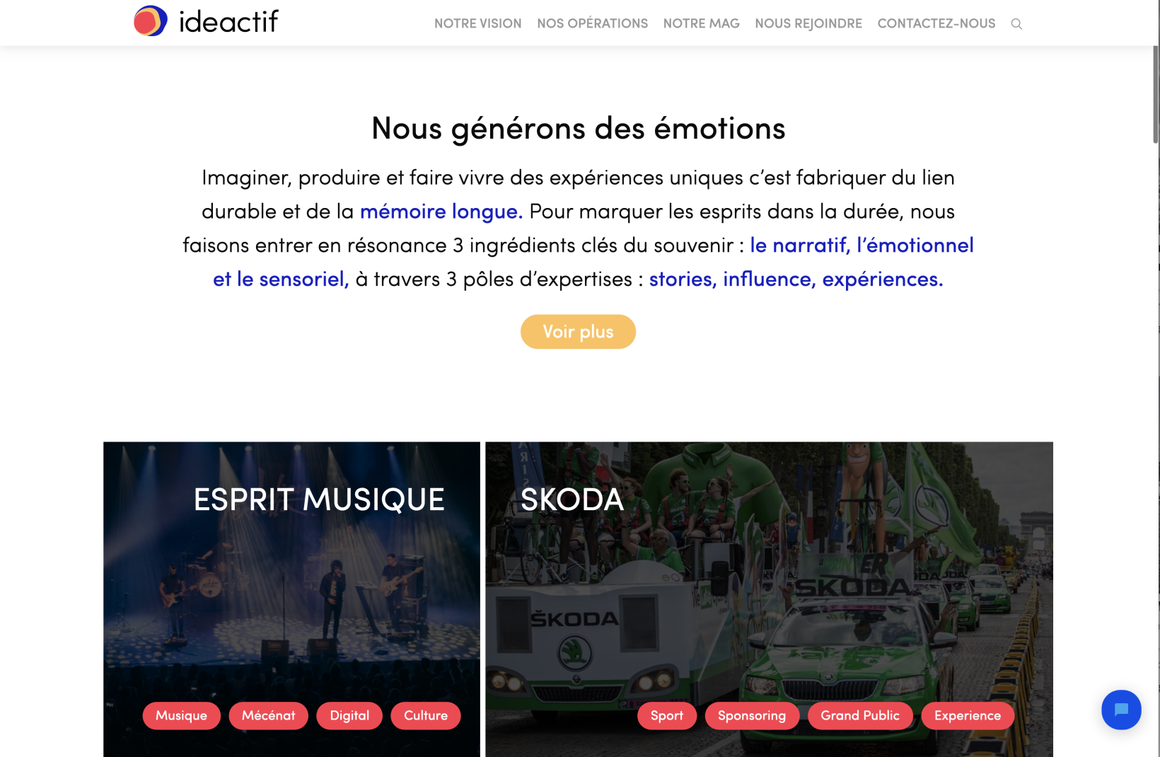 ⭐⭐⭐ Manu Lechat- Webdesigner, intégrateur, développeur Web freelance Développement front-end du site de l'agence Ideactif. Mise en page pixel-perfect et responsive. animation Svg des éléments de la charte graphique de l'agence. ⭐⭐⭐ Manu Lechat- Webdesigner, intégrateur, développeur Web freelance Développement front-end du site de l'agence Ideactif. Mise en page pixel-perfect et responsive. animation Svg des éléments de la charte graphique de l'agence.