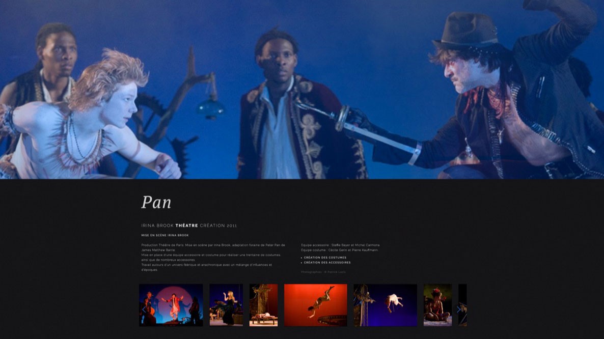 ⭐⭐⭐ Manu Lechat- Webdesigner, intégrateur, développeur Web freelance Webdesign et programmation du portfolio de costumière de théâtre et d'opéra 'Magali Castellan'. Réalisation d'un graphisme simple et intuitif. Mise en page responsive sur-mesure. L'ensemble du site est administrable via le cms Wordpress. ⭐⭐⭐ Manu Lechat- Webdesigner, intégrateur, développeur Web freelance Webdesign et programmation du portfolio de costumière de théâtre et d'opéra 'Magali Castellan'. Réalisation d'un graphisme simple et intuitif. Mise en page responsive sur-mesure. L'ensemble du site est administrable via le cms Wordpress.