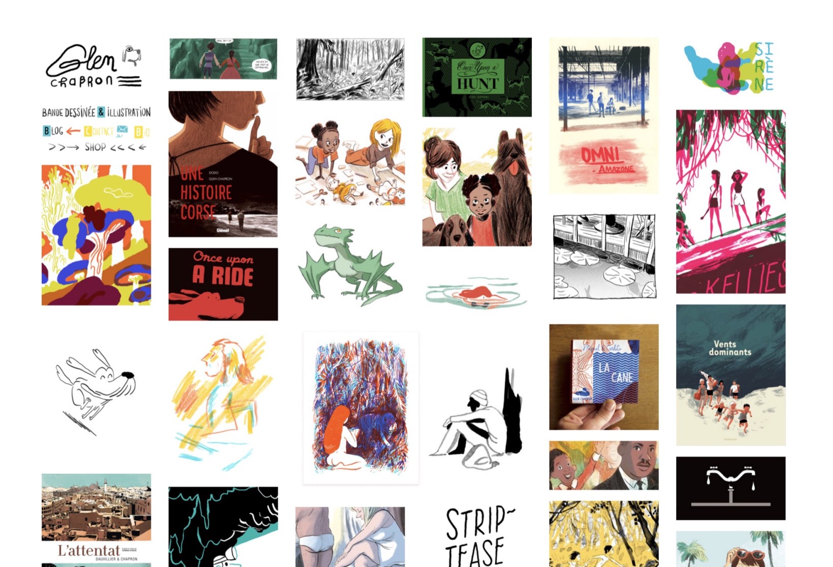 ⭐⭐⭐ Manu Lechat- Webdesigner, intégrateur, développeur Web freelance Webdesign et programmation du portfolio de l'illustrateur Glen Chapron. Réalisation d'un graphisme simple et intuitif. Mise en page responsive sur-mesure. L'ensemble du site est administrable via le cms Wordpress. ⭐⭐⭐ Manu Lechat- Webdesigner, intégrateur, développeur Web freelance Webdesign et programmation du portfolio de l'illustrateur Glen Chapron. Réalisation d'un graphisme simple et intuitif. Mise en page responsive sur-mesure. L'ensemble du site est administrable via le cms Wordpress.